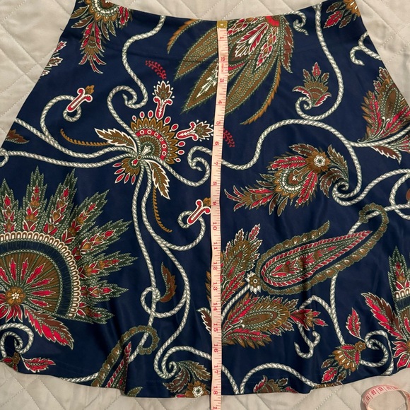 Gretchen Scott Designs A Line Skirt in Blue Tropical Paisley - Medium - Picture 2 of 5